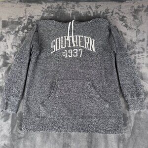 Vintage MV Sport Pro Weave Southern Hoodie Grey Spellout M Southern